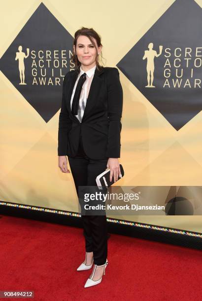 Actor Clea DuVall attends the 24th Annual Screen Actors Guild Awards at The Shrine Auditorium on January 21, 2018 in Los Angeles, California.