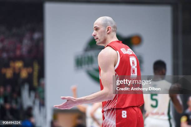 Sergii Gladyr of Monaco during the Pro A match between Nanterre 92 and Monaco on January 21, 2018 in Nanterre, France.