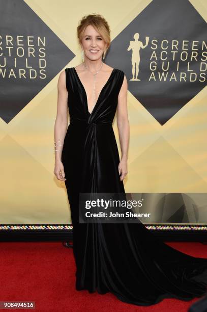 Actor Felicity Huffman attends the 24th Annual Screen Actors Guild Awards at The Shrine Auditorium on January 21, 2018 in Los Angeles, California.