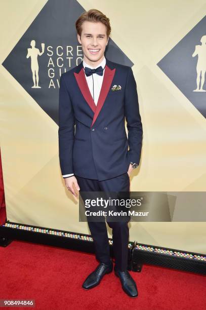 Actor Logan Shroyer attends the 24th Annual Screen Actors Guild Awards at The Shrine Auditorium on January 21, 2018 in Los Angeles, California....