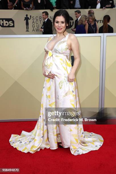 Actor Yael Stone attends the 24th Annual Screen Actors Guild Awards at The Shrine Auditorium on January 21, 2018 in Los Angeles, California. 27522_017