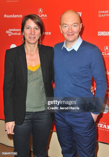 Filmmakes Karine Viprey and Samuel Collardey attend the A Polar Year" Premiere during the 2018 Sundance Film Festival at Egyptian Theatre on January...