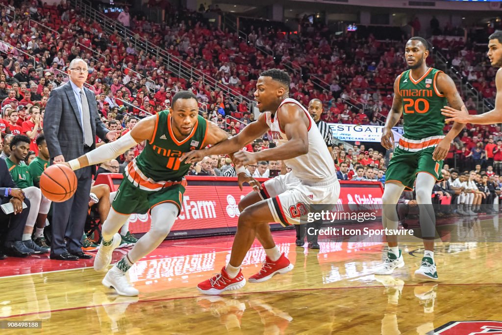 COLLEGE BASKETBALL: JAN 21 Miami at NC State