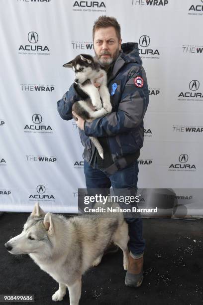 Actor Nick Offerman of 'White Fang' attends the Acura Studio at Sundance Film Festival 2018 on January 21, 2018 in Park City, Utah.