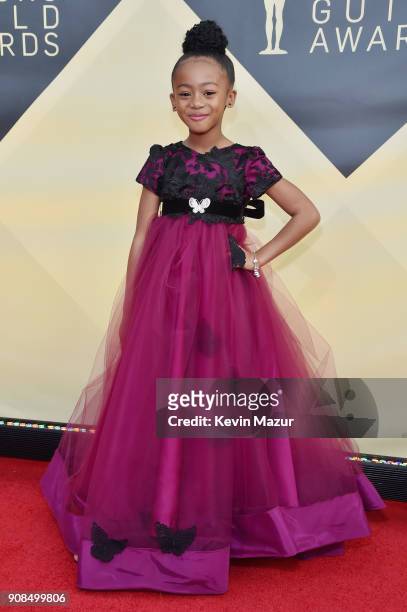 Actor Faithe C. Herman attends the 24th Annual Screen Actors Guild Awards at The Shrine Auditorium on January 21, 2018 in Los Angeles, California....