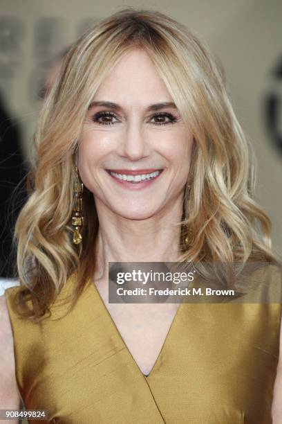 Actor Holly Hunter attends the 24th Annual Screen Actors Guild Awards at The Shrine Auditorium on January 21, 2018 in Los Angeles, California....