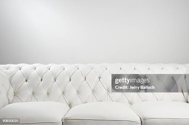 white leather couch - white sofa stock pictures, royalty-free photos & images