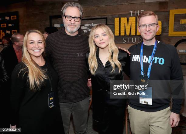 Head of IMDb PR & Talent Relations Emily Glassman, GM of IMDb Pro Matt Kumin, actress Chloe Grace Moretz and Head of IMDb Pro Brian Carver attend The...