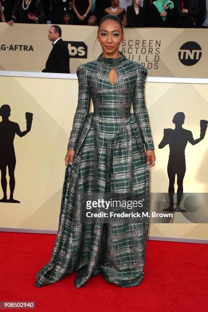 Actor Betty Gabriel attends the 24th Annual Screen Actors Guild Awards at The Shrine Auditorium on January 21, 2018 in Los Angeles, California....