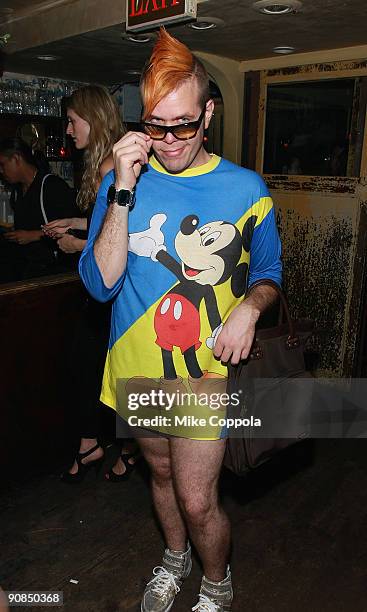 Personality/blogger Perez Hilton attends the OUT Magazine celebration for its September 2009 issue at The Box on September 15, 2009 in New York City.