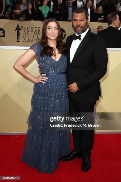 Comedian Chelsea Peretti and actor/director Jordan Peele attend the 24th Annual Screen Actors Guild Awards at The Shrine Auditorium on January 21,...