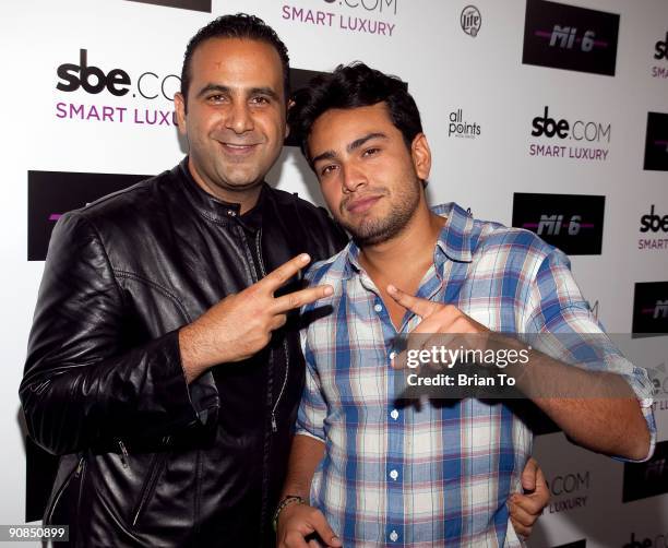 Sam Nazarian and Frankie Delgado attend Mi-6 Nightclub Grand Opening Party on September 15, 2009 in West Hollywood, California.