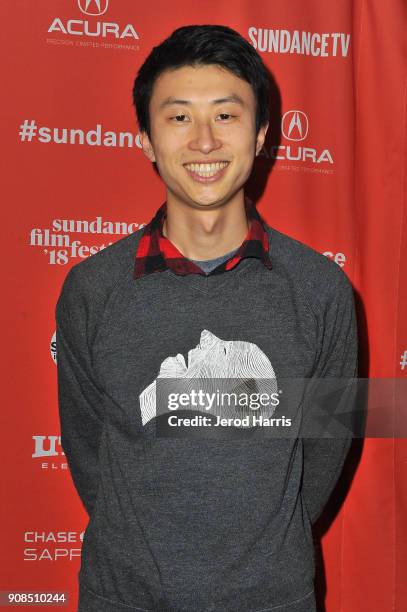 Director Bing Liu attends the "Minding The Gap" Premiere during the 2018 Sundance Film Festival at Egyptian Theatre on January 21, 2018 in Park City,...