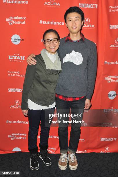 Producer Diane Quon and director Bing Liu attend the "Minding The Gap" Premiere during the 2018 Sundance Film Festival at Egyptian Theatre on January...