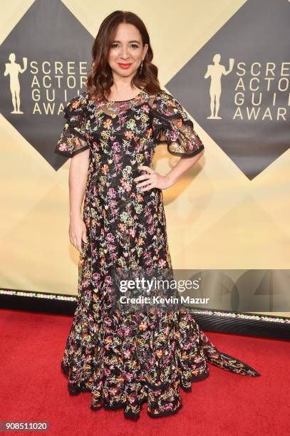 Actor Maya Rudolph attends the 24th Annual Screen Actors Guild Awards at The Shrine Auditorium on January 21, 2018 in Los Angeles, California....