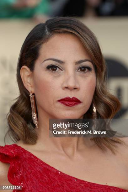 Actor Elizabeth Rodriguez attends the 24th Annual Screen Actors Guild Awards at The Shrine Auditorium on January 21, 2018 in Los Angeles, California....