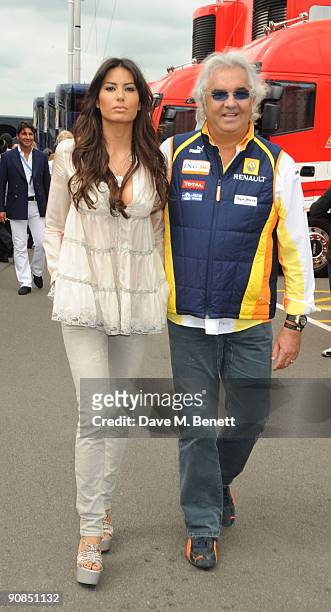 Elisabetta Briatore and Flavio Briatore attend the British F1 Grand Prix on June 21, 2008 in London, England. Renault Formula One managing director...
