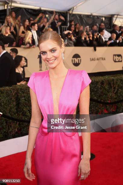 Actor Samara Weaving attends the 24th Annual Screen Actors Guild Awards at The Shrine Auditorium on January 21, 2018 in Los Angeles, California.