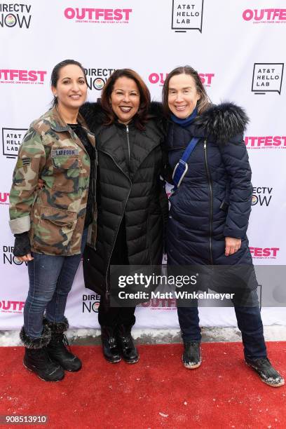 Outfest director of programming Lucy Mukerjee-Brown, producer Roberta Munroe, Orly Ravid and founder and co-executive director of The Film...