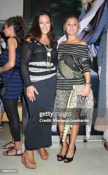 Angela Missoni and Lucilla Agosti attend the VOGUE Fashion's Night Out at the Missoni boutique on September 10, 2009 in Milan, Italy.