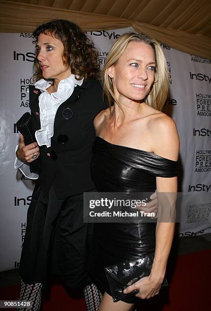 Writer Rebecca Miller and actress Robin Wright Penn arrive to the InStyle Magazine and the Hollywood Foreign Press Association - 2009 Toronto...