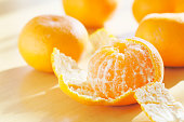 Mandarin orange on the table