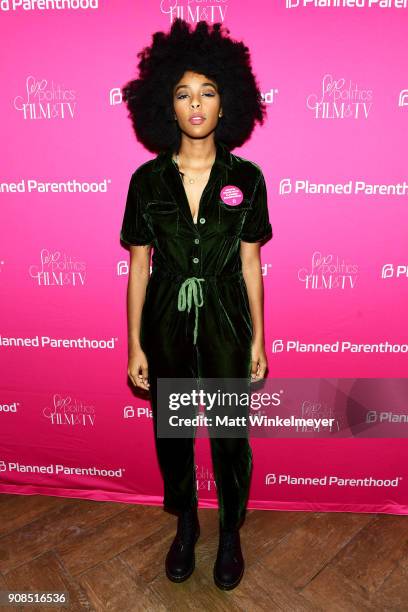 Jessica Williams attends Planned Parenthood's Sex, Politics, Film, And TV Reception Co-Hosted by Refinery29 at O.P. Rockwell on January 21, 2018 in...