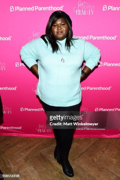 Gabourey Sidibe attends Politics, Film, And TV Reception Co-Hosted by Refinery29 at O.P. Rockwell on January 21, 2018 in Park City, Utah.