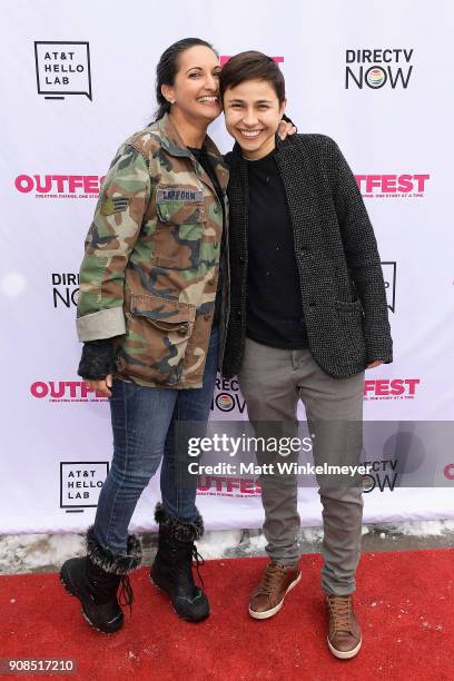 Outfest director of programming Lucy Mukerjee-Brown and guest attend Outfest Queer Brunch at Sundance Presented By DIRECTV NOW and AT&T Hello Lab...