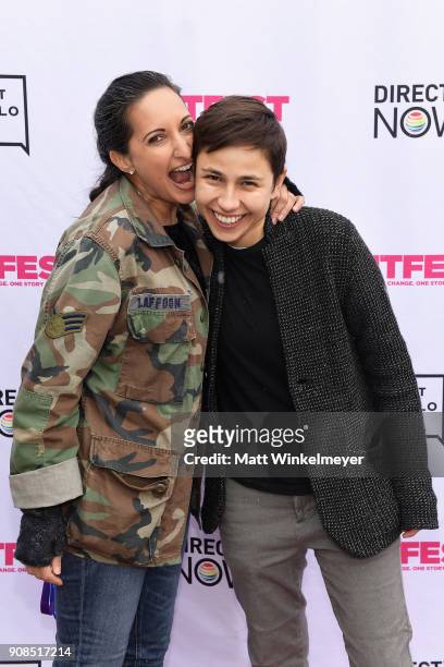 Outfest director of programming Lucy Mukerjee-Brown and guest attend Outfest Queer Brunch at Sundance Presented By DIRECTV NOW and AT&T Hello Lab...