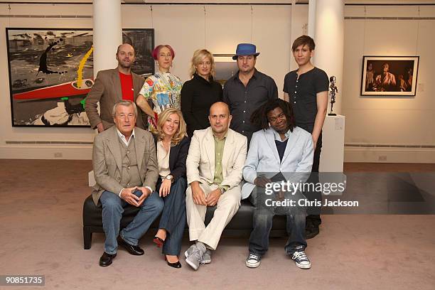 Gavin Turk, Silvia Ziranek, Alison Jackson, Beezy Bailey, Stuart Semple, Terry O'Neil, Jessica Getty, Marc Quin and Yinka Shonibare pose for a...