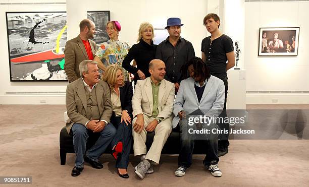 Gavin Turk, Silvia Ziranek, Alison Jackson, Beezy Bailey, Stuart Semple, Terry O'Neil, Jessica Getty, Marc Quin and Yinka Shonibare pose for a...