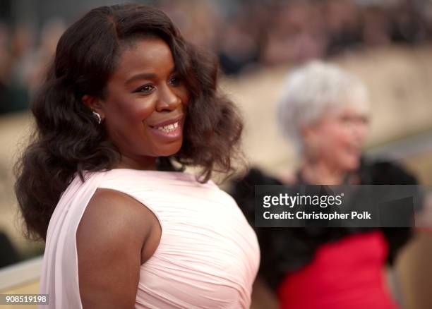 Actor Uzo Aduba attends the 24th Annual Screen Actors Guild Awards at The Shrine Auditorium on January 21, 2018 in Los Angeles, California. 27522_010