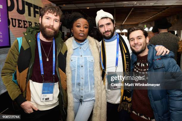 Actor Nana Ghana and guests attend Outfest Queer Brunch at Sundance Presented By DIRECTV NOW and AT&T Hello Lab during the 2018 Sundance Film...