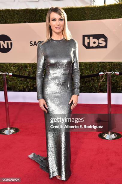 Actor Natalie Zea attends the 24th Annual Screen Actors Guild Awards at The Shrine Auditorium on January 21, 2018 in Los Angeles, California....