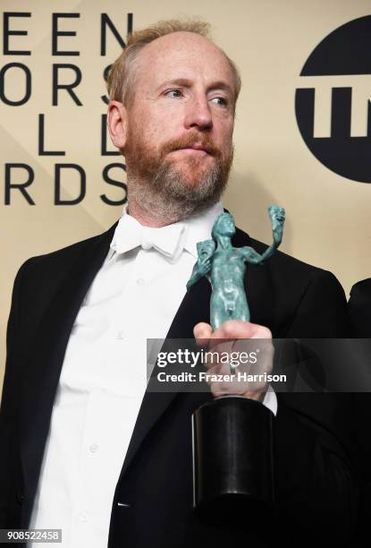 Actor Matt Walsh, winner of Outstanding Performance by an Ensemble in a Comedy Series for 'Veep,' poses in the press room during the 24th Annual...