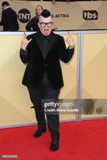 Comedian/actor Lea DeLaria attends the 24th Annual Screen Actors Guild Awards at The Shrine Auditorium on January 21, 2018 in Los Angeles, California.