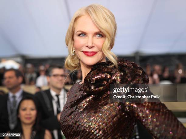 Actress Niclole Kidman attends the 24th Annual Screen Actors Guild Awards at The Shrine Auditorium on January 21, 2018 in Los Angeles, California....