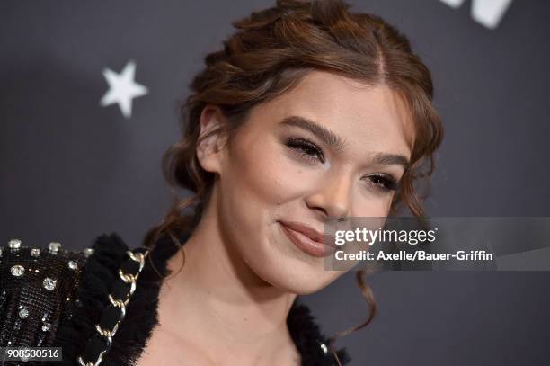 Actress/singer Hailee Steinfeld arrives at the Lip Sync Battle LIVE: A Michael Jackson Celebration at Dolby Theatre on January 18, 2018 in Hollywood,...