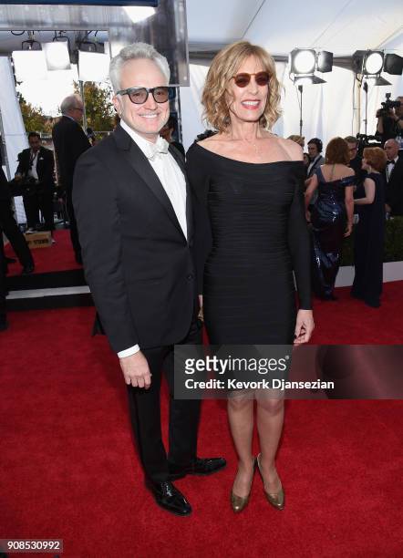 Actor Bradley Whitford and Christine Lahti attend the 24th Annual Screen Actors Guild Awards at The Shrine Auditorium on January 21, 2018 in Los...