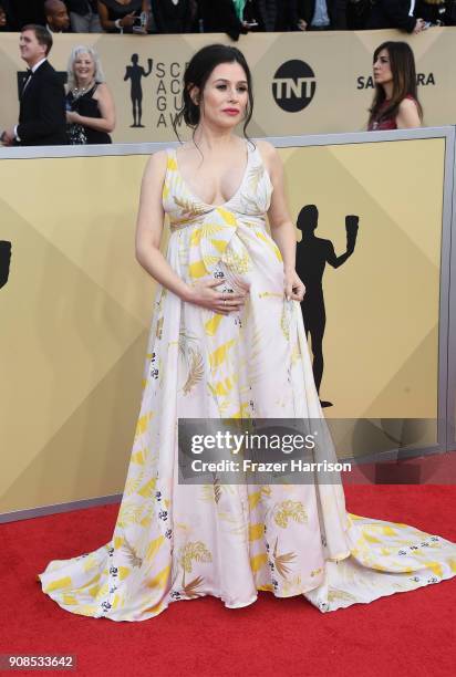 Actor Yael Stone attends the 24th Annual Screen Actors Guild Awards at The Shrine Auditorium on January 21, 2018 in Los Angeles, California.