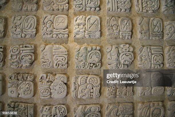 public mayan calendar 2012 the end doomsday - maya artifacts stock pictures, royalty-free photos & images