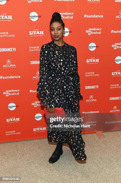 Actor Condola Rashad attends the "Come Sunday" Premiere during the 2018 Sundance Film Festival at Eccles Center Theatre on January 21, 2018 in Park...