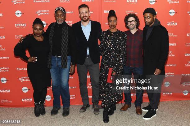 Director Joshua Marston with Stacey Sargeant, Danny Glover, Jason Segel, Condola Rashad and Lakeith Stanfield attend the "Come Sunday" Premiere...