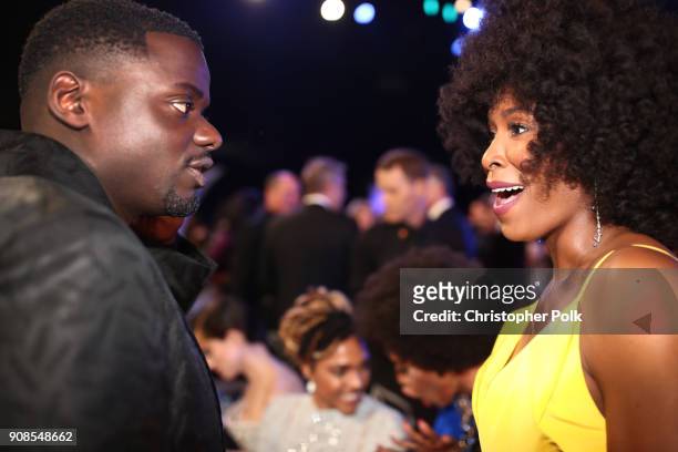 Actors Daniel Kaluuya and Sydelle Noel attend the 24th Annual Screen Actors Guild Awards at The Shrine Auditorium on January 21, 2018 in Los Angeles,...