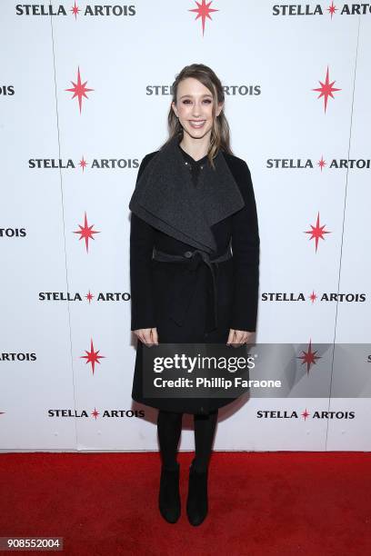 Taissa Farmiga at the What They Had cast party at in Cafe Artois during the Sundance Film Festival in Park City, Utah on Sunday, January 21, 2018.