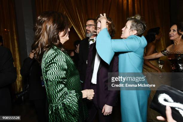 Actors Catherine Keener, Caleb Landry Jones, and Frances McDormand attend the 24th Annual Screen Actors Guild Awards at The Shrine Auditorium on...