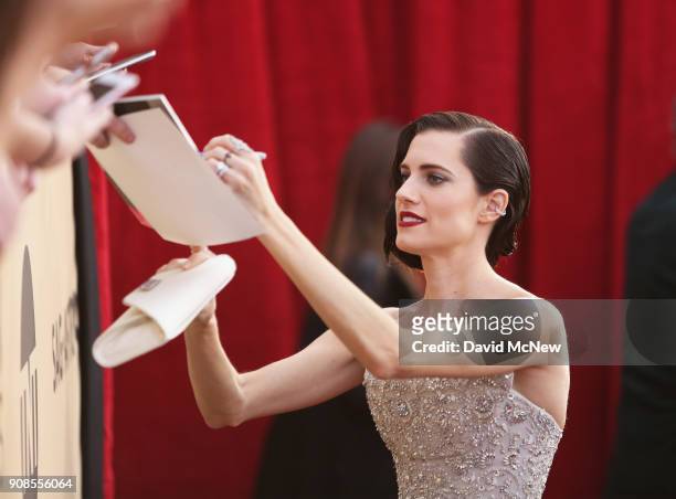Actor Allison Williams attends the 24th Annual Screen Actors Guild Awards at The Shrine Auditorium on January 21, 2018 in Los Angeles, California.