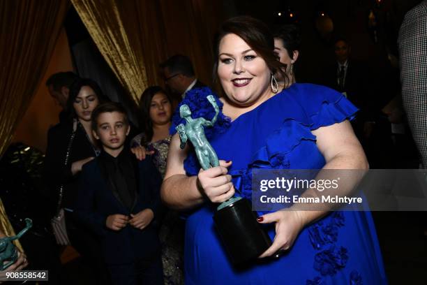 Actor Chrissy Metz, co-winner of the the Outstanding Performance by an Ensemble in a Drama Series award for 'This Is Us,' attends the 24th Annual...