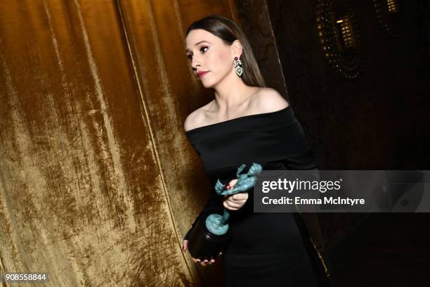 Actor Sarah Sutherland winner of the Outstanding Performance by an Ensemble in a Comedy Series award for 'Veep,' attends the 24th Annual Screen...